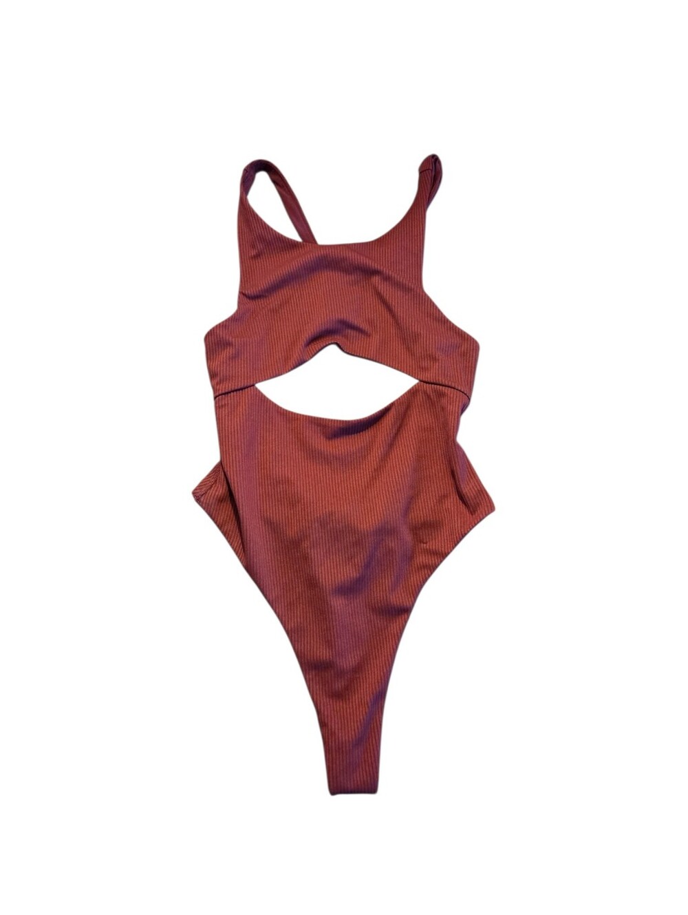 For Love & Lemons Maroon/red M Cutout Wide Straps One Piece Bikini Swimsuit